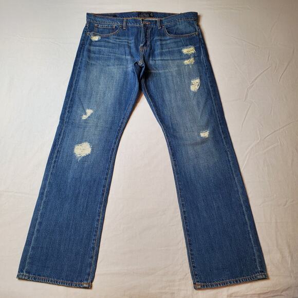 Lucky Brand Womens 12/31 NWT Sienna Tomboy Straight Leg Jean Distressed Blue - Picture 4 of 12